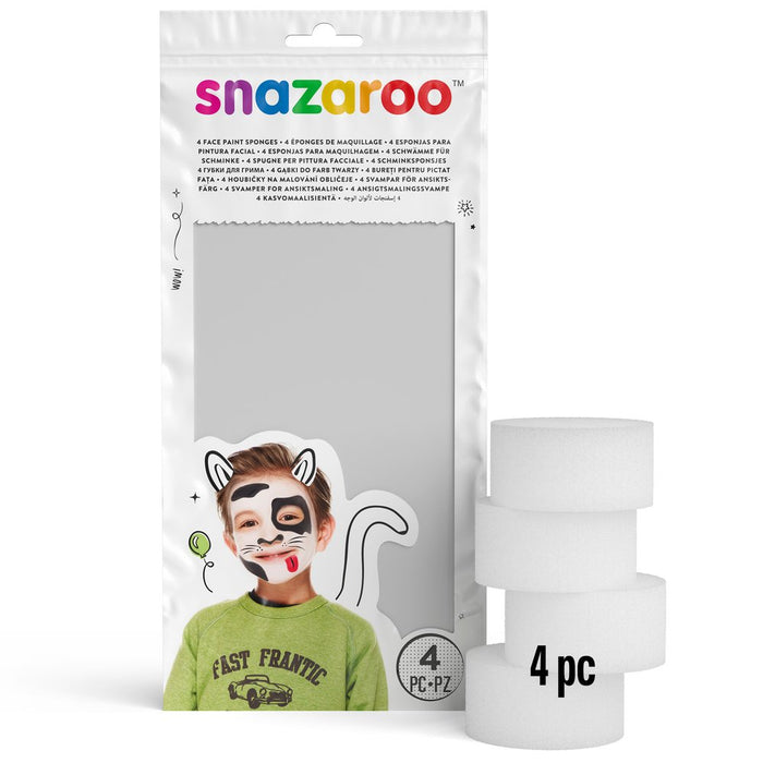 Snazaroo- Hi Density Sponge 4 pack