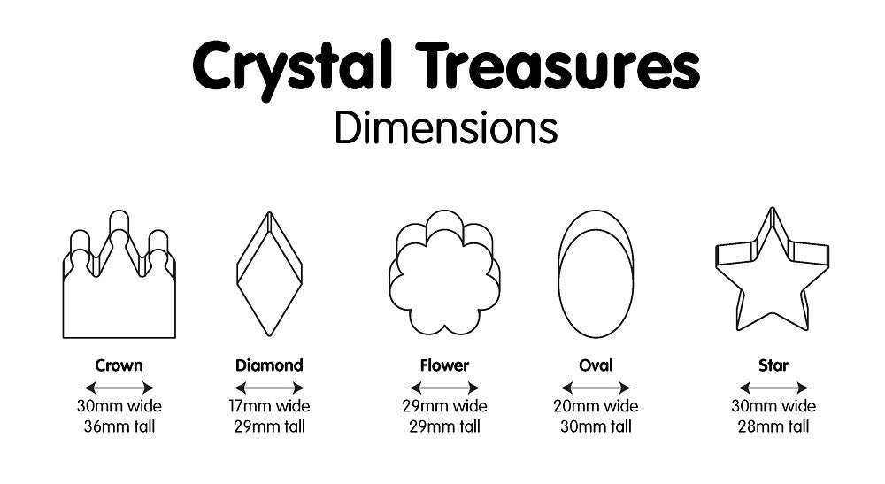 Tickit Small Colour Crystal Treasures (30pcs)