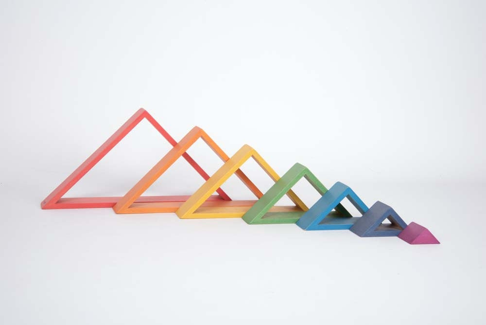 Tickit Wooden Rainbow Triangles