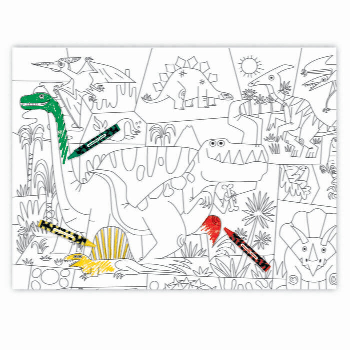 Crocodile Creek Colouring Poster with crayons