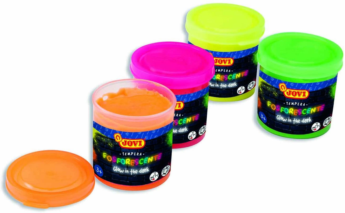 Glow in the Dark Tempera Paint 4 colours 55ml tube