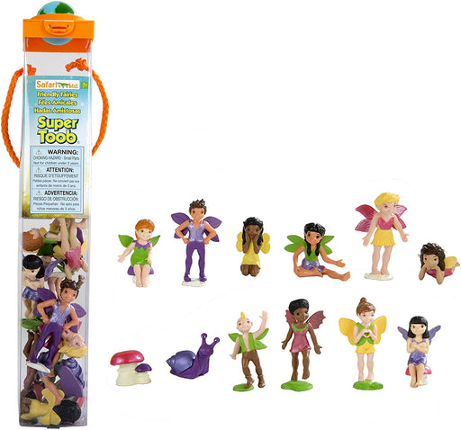 Safari Toob - Friendly Fairies Super Tube 12pcs. Enter a magical dimension by including these fairy figures in your playroom and tuff tray. 