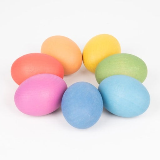 Tickit Rainbow Wooden Eggs (7pcs)