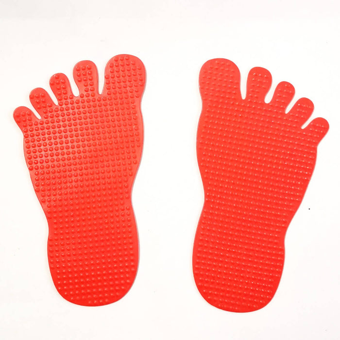 EDX Red colored Foot Marks