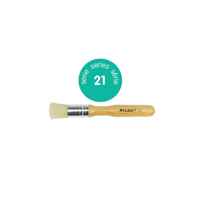 Milan Stenciling paint & Paste Brushes Chunky Bristle. 17 mm [3 brushes]