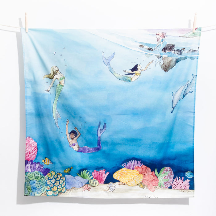 WonderCloths Organic Cotton Scenery- Tales of Mermaids