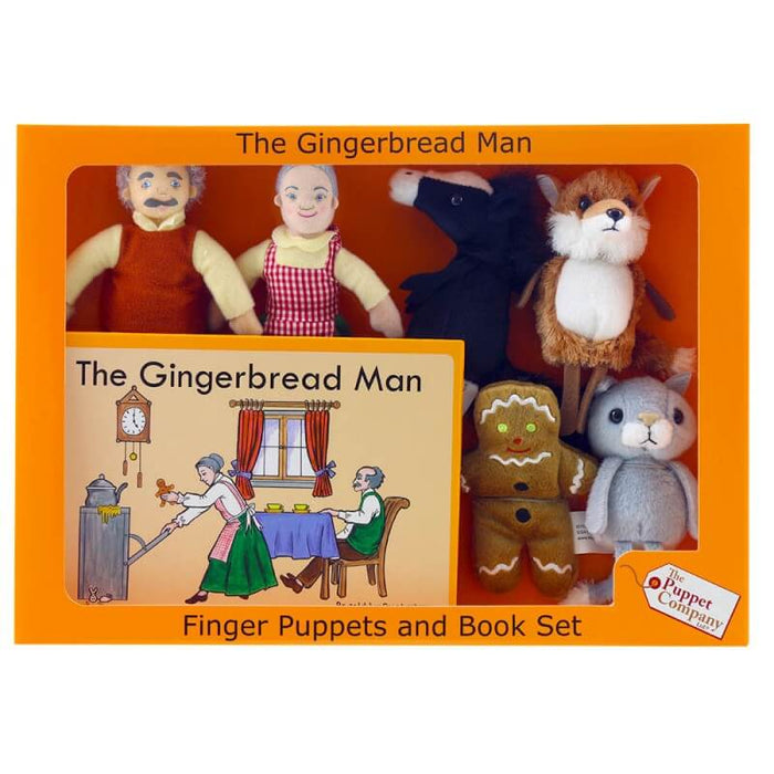 The Gingerbread Man Book and Finger Puppets
