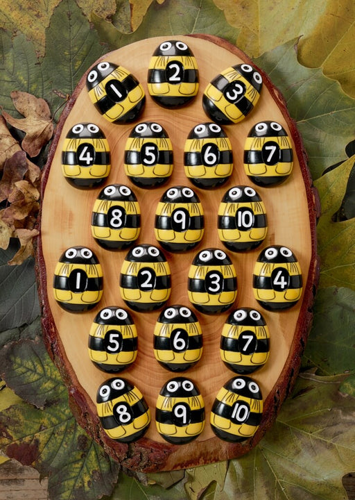Yellow Door Honey Bee Number Stones - Discovery Playtime  