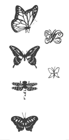 Heyda Wooden Stamps Sticks - Butterflies 6pcs