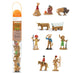 Wild west character safari toob to give us an insight into how they used to live. Indian teepee, woman with a baby, texas longhorn bull, wagon, buffalo, Indian chief, cowboy, cowboy on a horse, Annie Oakley. Great for sensory and messy play